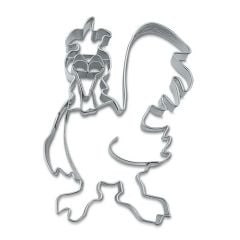 Cookie cutter with stamp - Rooster 9cm St/s