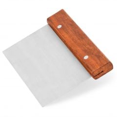 Dough scraper wood handle