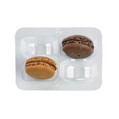 Containers for macaroon transparent 50pcs 2-section