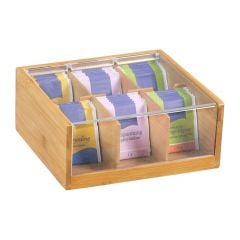 Box for tea bags bamboo