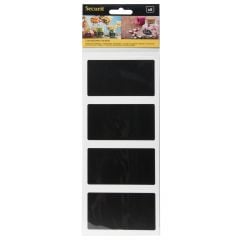Rectangle Chalkboard stickers SECURIT 8.5x5cm black