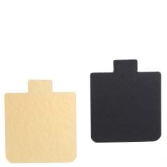 Paper pad 7x7cm+holder 200pcs gold/black