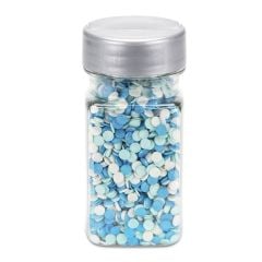 Edible sprinkle decoration Confetti 50g POOL PARTY Blue/White