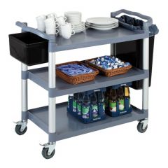 Trolley for serving with three shelves 108x50cm h-96cm