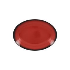 Plate oval LEA 26x19cm red