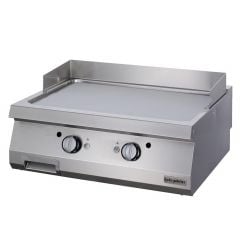 Electric grill with chrome cooking surface