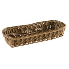 Cutlery basket ø27x10cm h-4.5cm brown