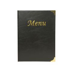 Basic A4 menu holder black