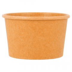 Paper ice-cream tubs NATURAL 120ml ø 7.7 h-4.7cm 50pcs brown