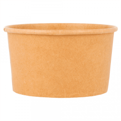 Ice-cream tubs cardboard NATURAL 180ml ø8.7cm h-5.2cm 50pcs