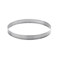Fluted stainless steel tart ring  h-3cm Ø6.5cm h-3.5