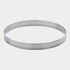 Fluted stainless steel tart ring  h-3cm Ų12.5cm h-3.5