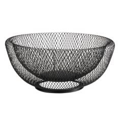 Wire basket metal black Ø 31cm h-14cm