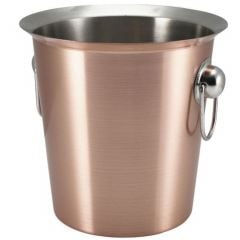 Copper Wine Bucket With Ring Handles ø 19cm h-18.5 4l