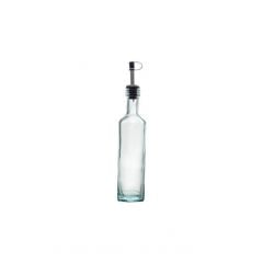 Oil bottle CUADRADA h-29cm, ø6cm, 400ml, transparent