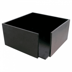 Napkin holder bamboo black 21×21cm h-10cm