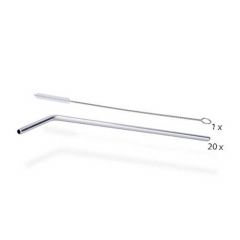 Stainless steel straw 20pcs 25cm and a brush