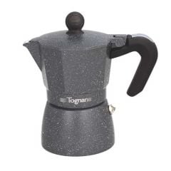 Espresso coffee maker for six cups, gray