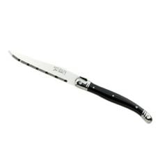 Laguiole Black Handle Steak Knife Serrated 1.2mm Blade