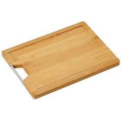 Cutting-board, bamboo wiht ss handle Size: 33 x 23 x 1,8 cm