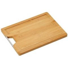Cutting-board, bamboo wiht ss handle Size: 38 x 28 x 1,8 cm