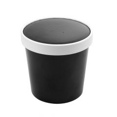 Paper bowl, 780ml, 25pcs black