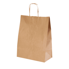 Paper bag 32x16x43cm with handles, beige [250]