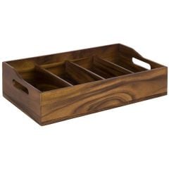 Cutlery box -ACACIA- 51 x 28 cm, h: 13 cm acacia wood