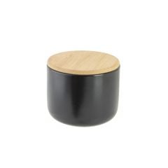 Pot with lid BAMBOE h-8cm black
