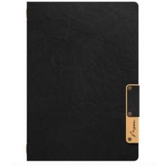 Nature style menu holder - natural waterproof fiber menu card, A5, 1 double insert included, which displays 4x A5, black