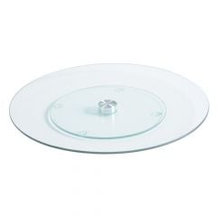 Glass tray ø 32cm, h-3cm rotating