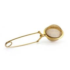 Tea ball tong stainless steel gold color, Ø 5 cm Marisol