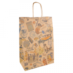 Paper bag 26x14x32cm with handles, white