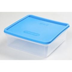 Hermetic container with blue lid 23x23xh10cm 4.5L PP