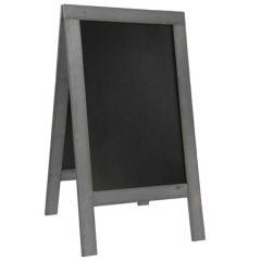 Securit® Duplo pavement chalk board - with vintage grey finish - 55x85cm