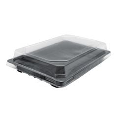 Sushi box with lid SET 50pcs 23×15.5cm h-5cm black
