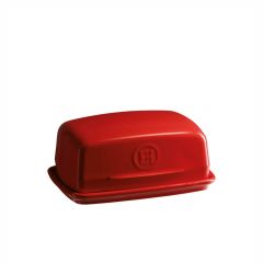 Butter dish 17x11.5cm, h-7.5cm red