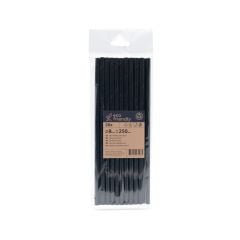 Paper drinking straws black ø8mm h-25cm 20pcs