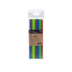Paper drinking straws colorful MIX ø6mm h-20cm 20pcs