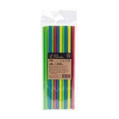 Paper drinking straws colorful MIX ø8mm h-25cm 20pcs