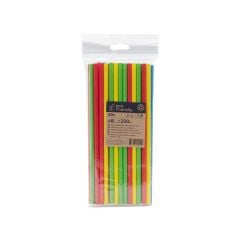 Paper drinking straws colorful MIX ø8mm h-25cm 50pcs