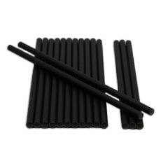 Paper drinking straws black ø0.8 h-24cm 250pcs