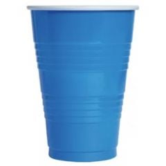 Blue cup plastic 400ml 25pcs