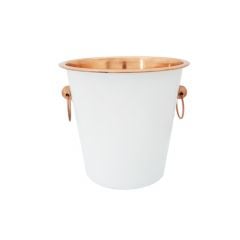 Wine bucket WHITE COPPER metal