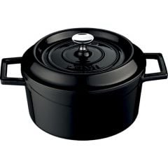 Mini casserole cast iron LAVA MINI ø12cm 530ml black induction