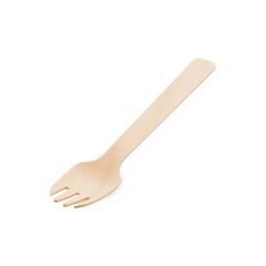 Cake fork 10.5cm wooden 100pc. [20]