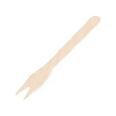 Snack forks 12cm wooden 500pc. [20]