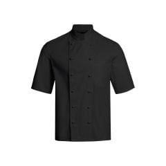 Chef jacket, black, XXL size , short sleev