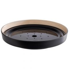 Bowl with drip tray FRIDA ø33cm black/cream