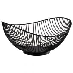 Basket SVART 29.5x25.5cm black metal